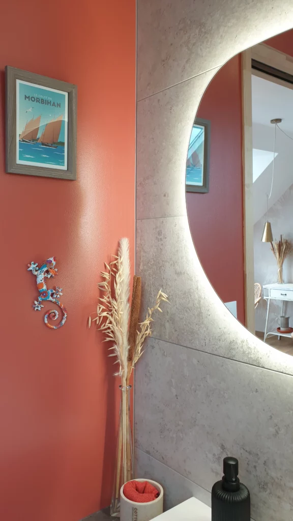 Détail décoration chambre Palissandre matériaux naturels et élégants